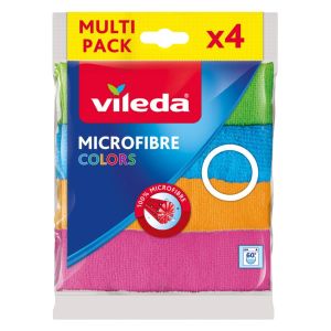 Vileda Microfibre Color Sponge 4Pc
